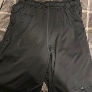 Nike 9in Small Dark Grey Training Dri-Fit Shorts With Black Swoosh